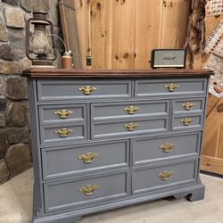 Designer-Style Basset Mule Chest – Modern Gray, Solid Wood- 1 of 1 peice