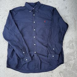 Navy Ralph Lauren button-up shirt size XXL