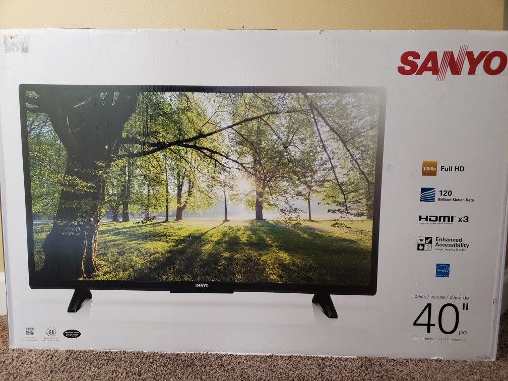 New Sanyo 40” Class 2K (1080P) LED TV (FW40D36F)