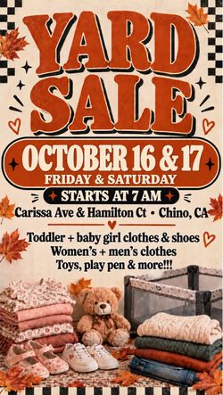 Yard Sale  in CHINO ‼️