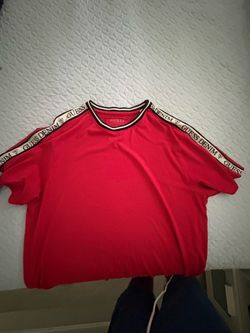 Guess Denim Red Logo Tape T-Shirt