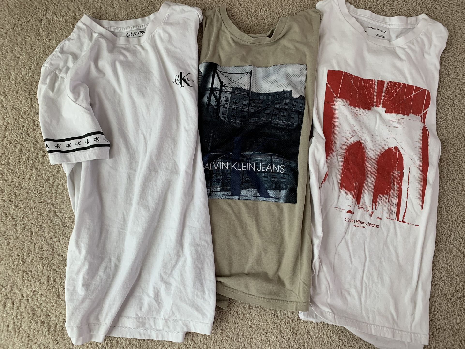 3 Calvin Klein T’s Size Medium
