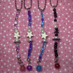 Handmade Star Beaded Keychains ✨