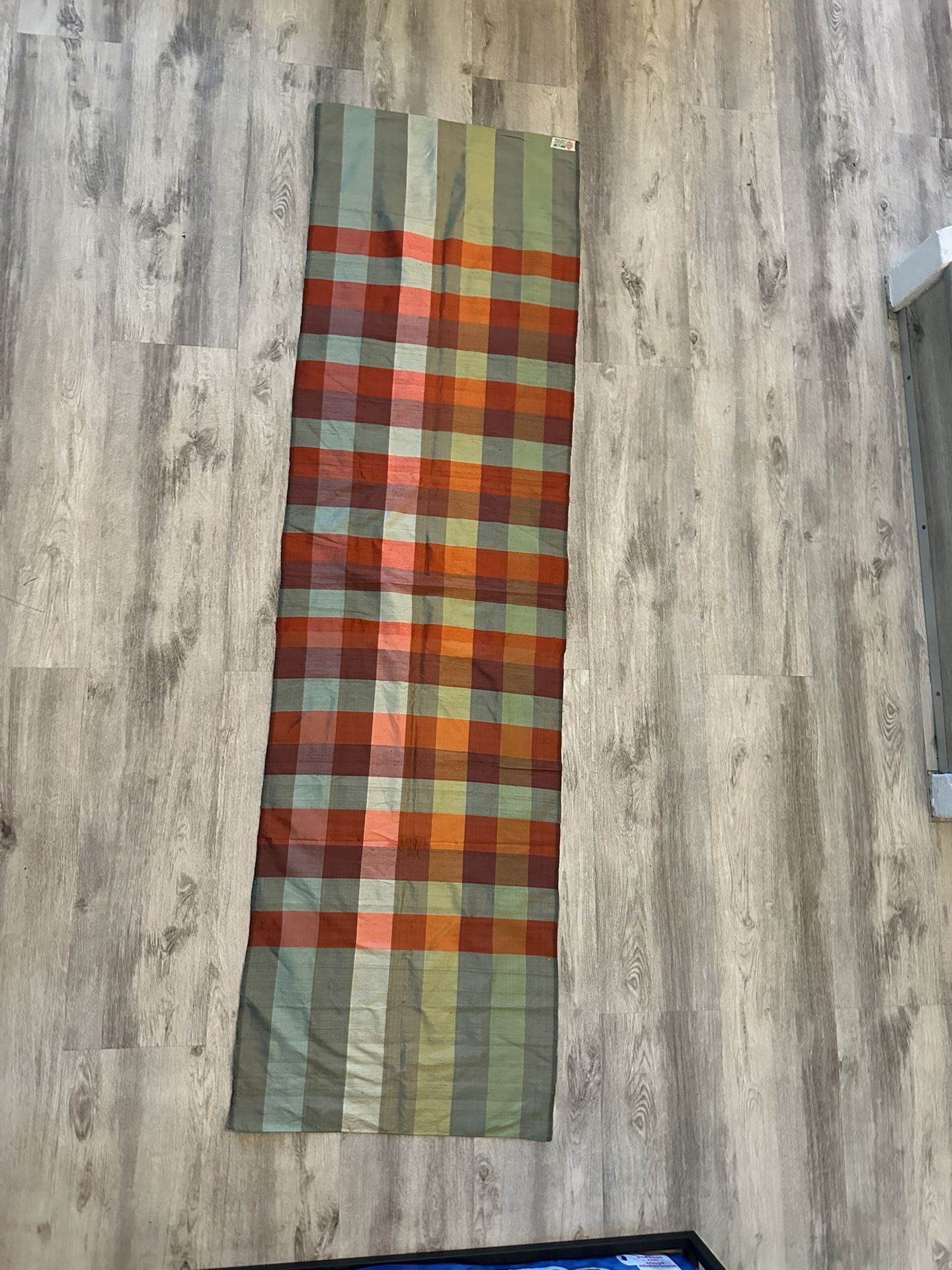 Johnny Co. "Siam" Bangkok, Thailand, 100% pure Thai Silk Scarf ~ Wrap ~ Runner ~ 75” X 21”