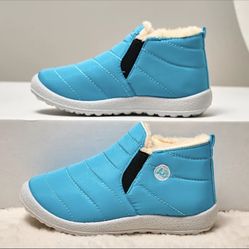 $10 ( New) Unisex Warm Fleece Cozy Non-slip Ankle Boots Plush Comfy Outdoor Winter Shoes 