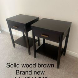 Brand New Brown Two Same Nightstands 