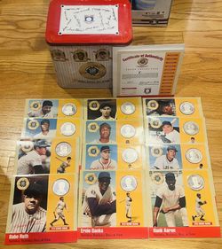Hall Of Fame Legends Baseball 500 HR Club 12 x .999 Silver Coin Set Mantle Ruth