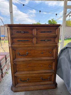 Tall Wood Chest of Drawers Dresser