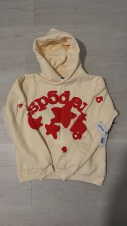 Sp5der Hoodie Cream Red