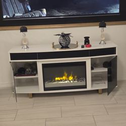 Remote  Control Fireplace White $300 OBO 
