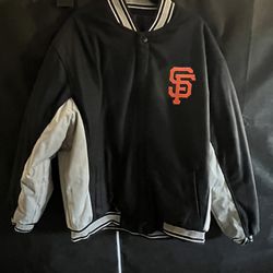 Black And White Varsity Giants Jacket