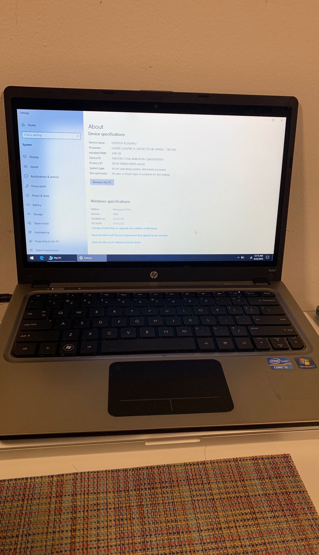 i5 laptop, 4gb ram with office installed