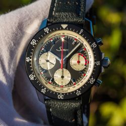 Sinn 103  41mm Plexi Panda Steel Manual Chronograph Watch Box Papers