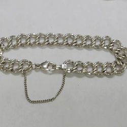 James avery silver Heavy Double Curb Charm Bracelet size L