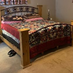King Size Iron Star Bed Frame