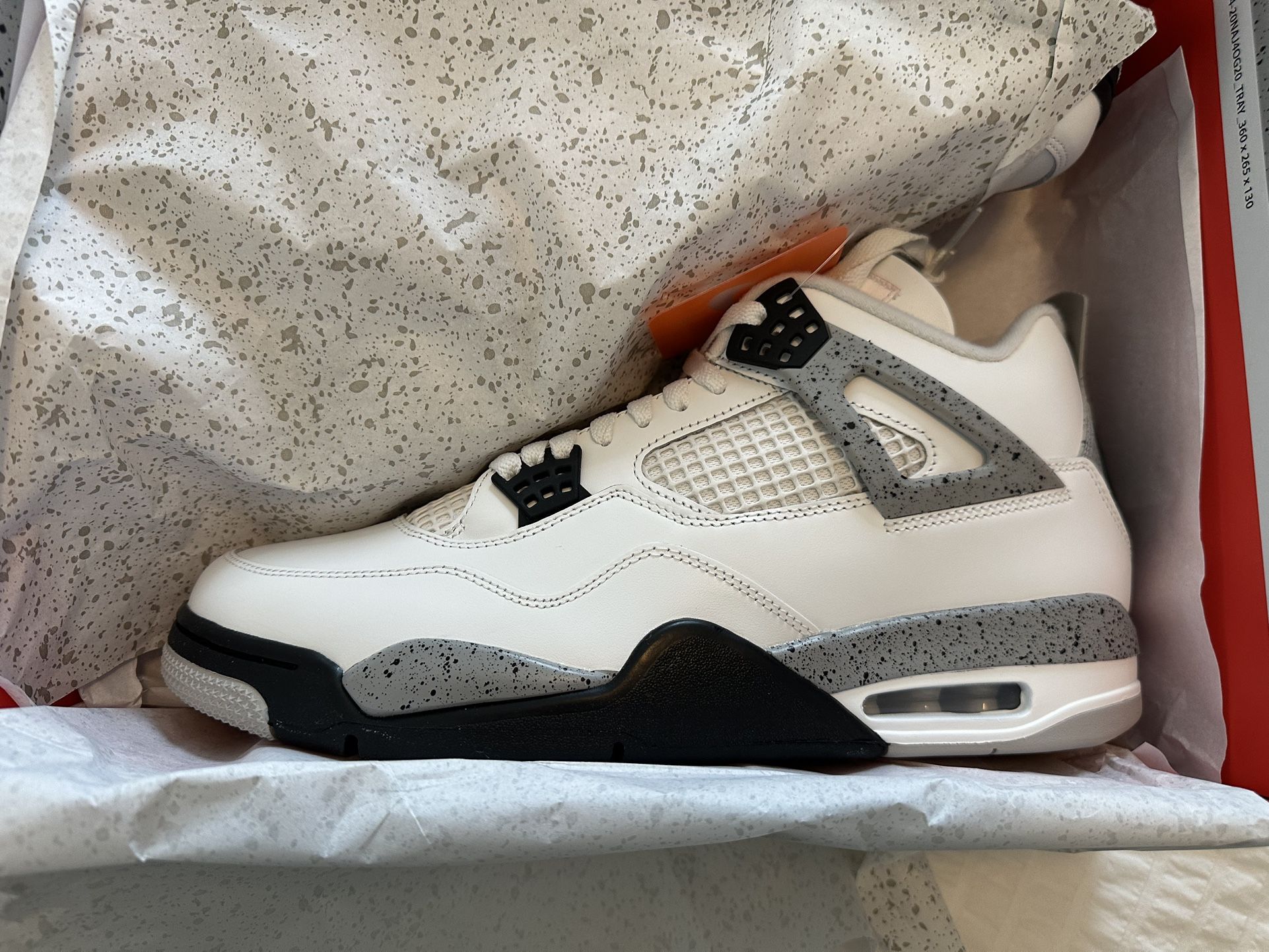 Jordan 4 White Cement 2025 Sz 12