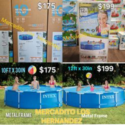Swimming Pools Albercas Metal Frame 10ft 12ft +Pump and Filter