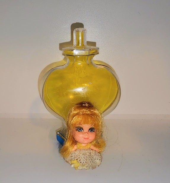 Vintage 1960s Liddle Kiddle Kologne bottle and Honeysuckle doll