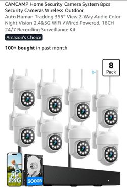 8 Security camera with 500gig NVR