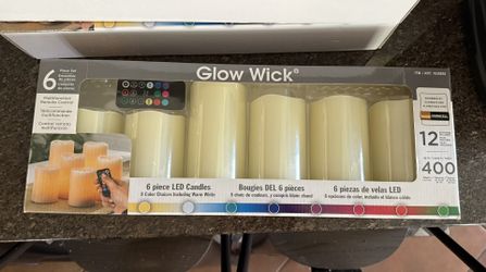 3 Glow Wick Candle Sets of 6 Flameless Candles