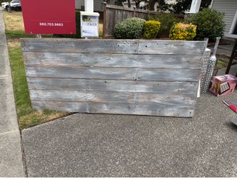 Rustic Farmhouse Wood Headboard – Weathered Gray