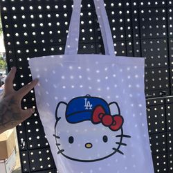 Hello kitty dodgers Tote Bags