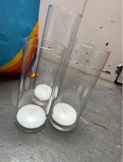 Vases with water activated candles