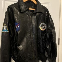 NASA Space Style Concept Leather Jacket Men 3X