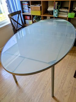 Frosted Glass Dining Table