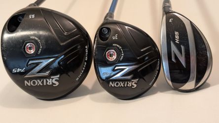 RH MINT SRIXON Z 745 DRIVER / SRIXON MINT Z F45 #3 WOOD 15* / SRIXON MINT Z H65 HYBRID 19* ALL ARE GRAPHITE SHAFT including Head Covers