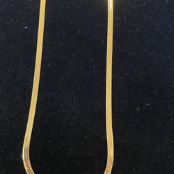 14k Gold Herringbone Chain 24”