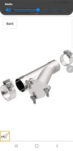 Magnaflow 10784 2.5" Inlet/Outlet Dual/Single Exhaust Cut-Out Pipe NEW IN BOX