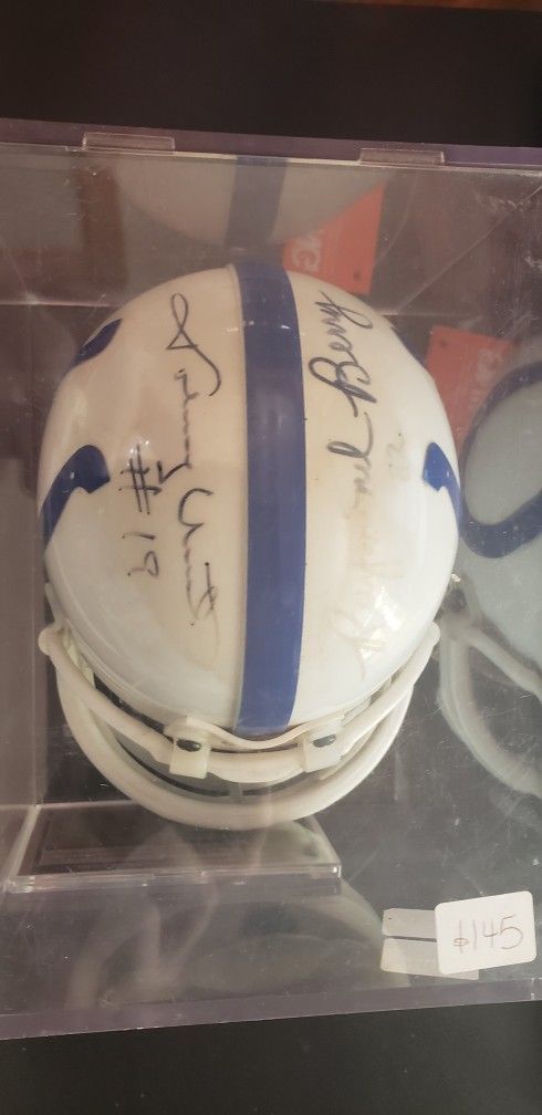 Indianapolis Colts Johnny Unitas Autographed Mini Helmet