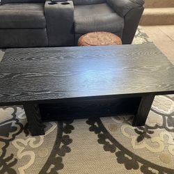 Black Coffee Table & Two End Table