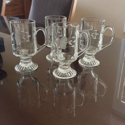 Princess House Hot Beverage Mug Set Of 4 Heritage Pattern Footed