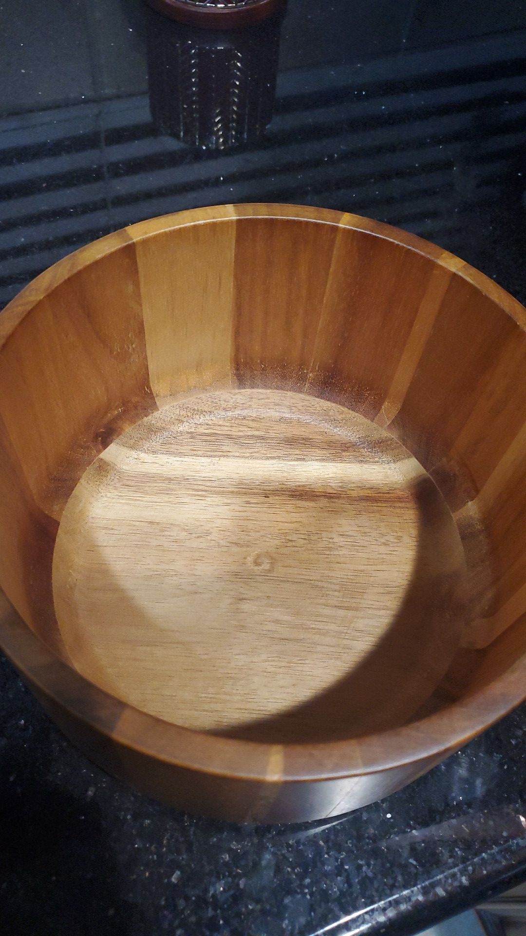 Small wooden fruit bowl