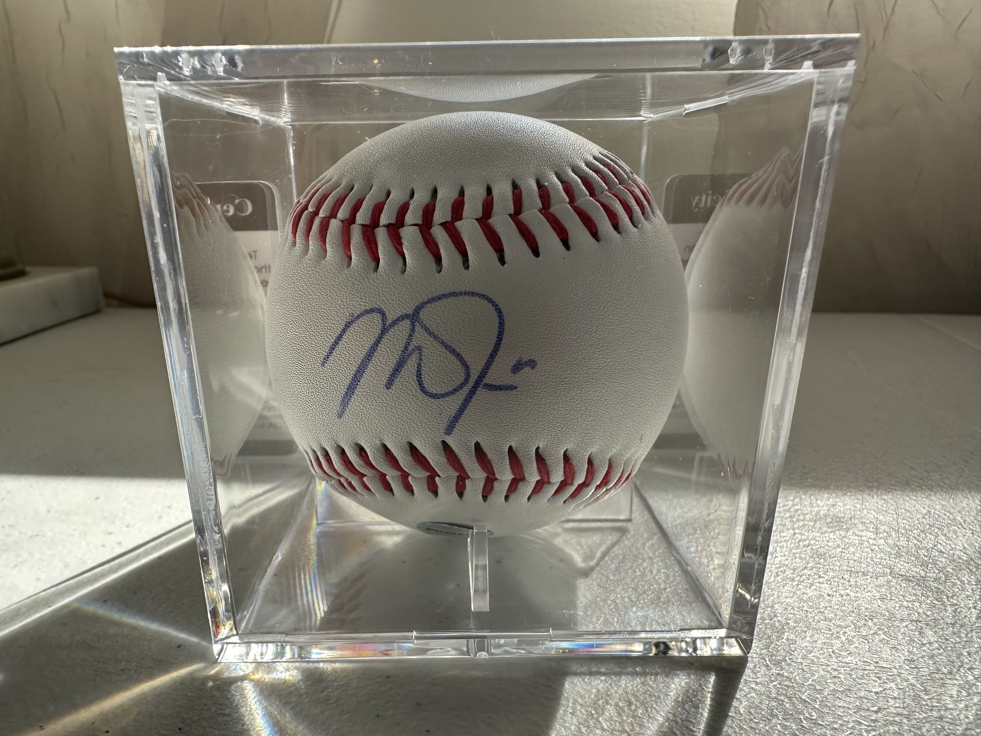 MIKE TROUT SIGNED LOS ANGELES ANGELS AUTOGRAPHED BASEBALL W/HOLOGRAM COA 833