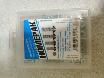 FAST SALE! HOMEPACK Machine Screws, Nuts & Washers Kit (1/4"-20 & 10-24)