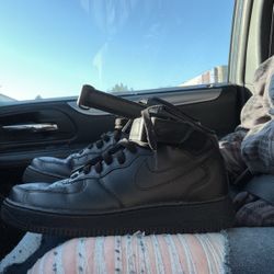 All Black High top Jordan’s 