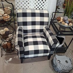 Black And White Checkered Chair