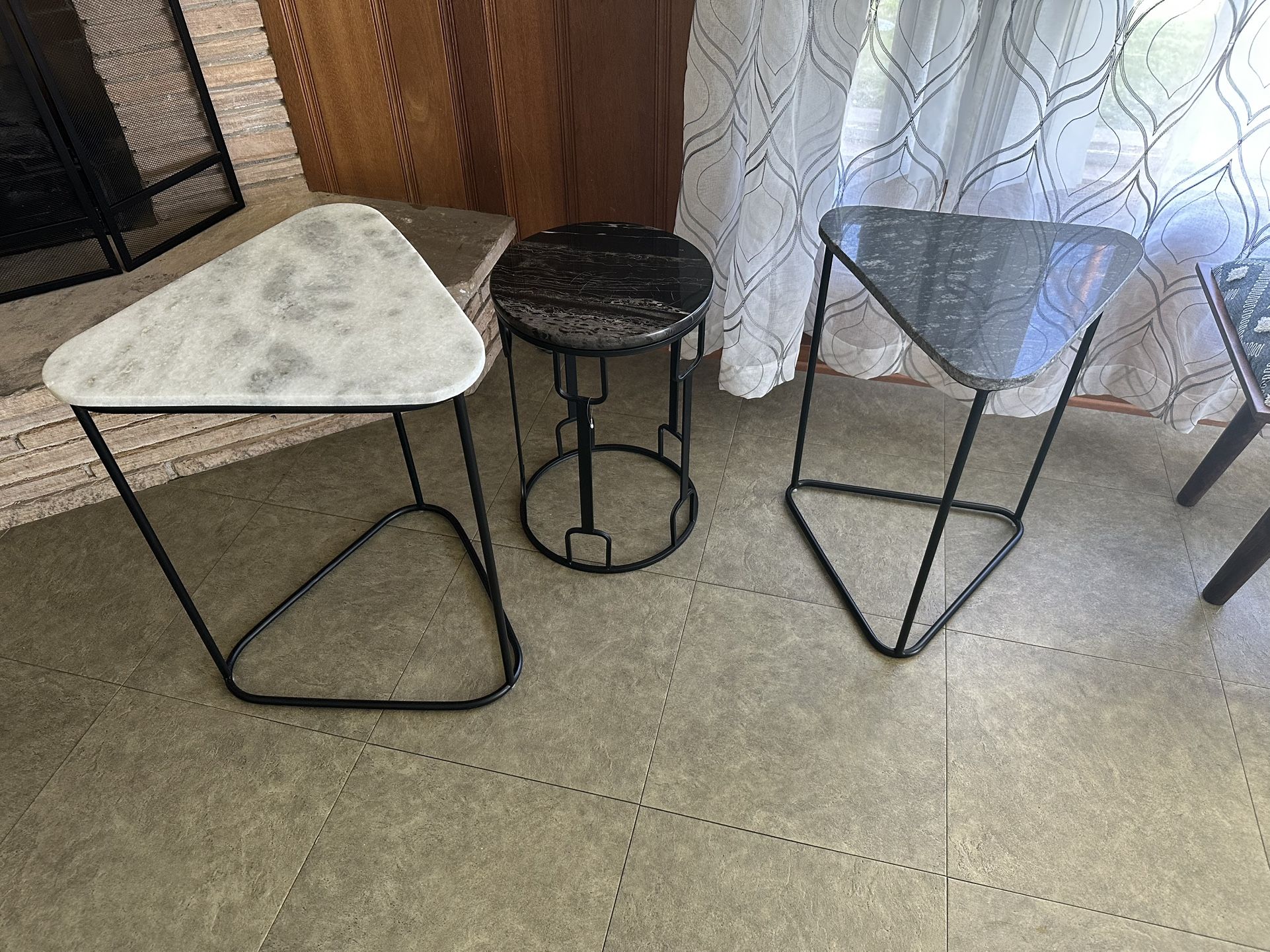 Various Marble End Tables