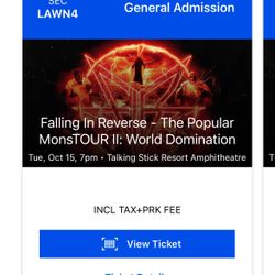 Falling In Reverse Lawn Tickets