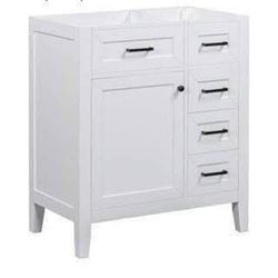 New AS IS Assembled Has Some Stain 30" Solid Wood Bathroom Vanity Cabinet Frame ONLY NO SINK