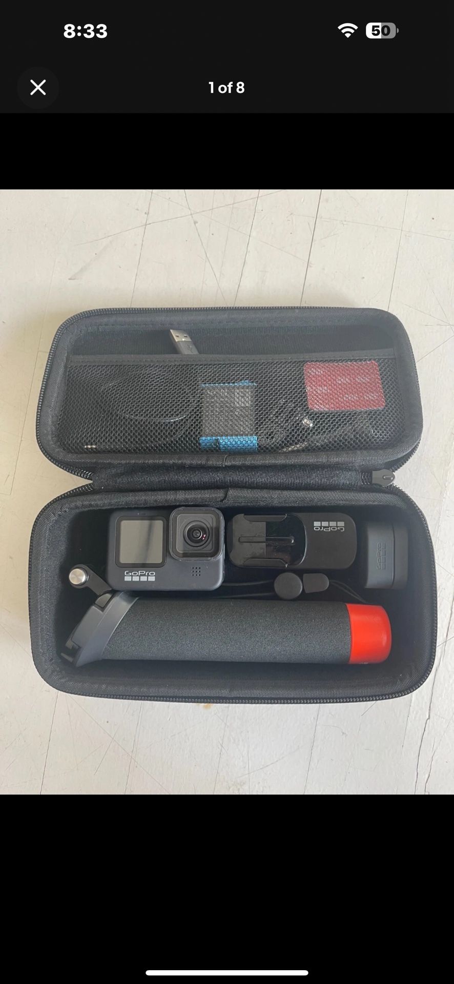 GoPro HERO 9 Black – Excellent Condition with Spare Battery + Case + Accessories