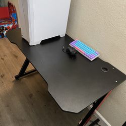 Gaming Table ,Keyboard And a Pc .