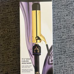 Hot Tools 1 1/2” Gold Curling Iron/Wand