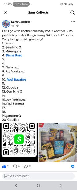 Raffles on my page for boxes
