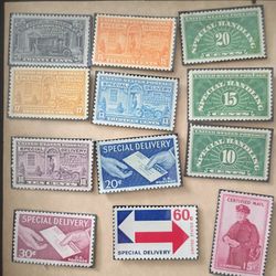 Vintage US Postal Stamps
