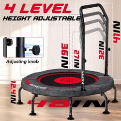 KEPPI FitTramp 480 Pro 48” Fitness Trampoline with Adjustable Handle