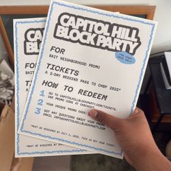 Capitol Hill Block Party Tickets x2